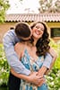 Bok Tower engagement session with woman in blue maxi dress.
