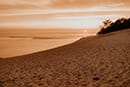 la dune du pilât au coucher du soleil