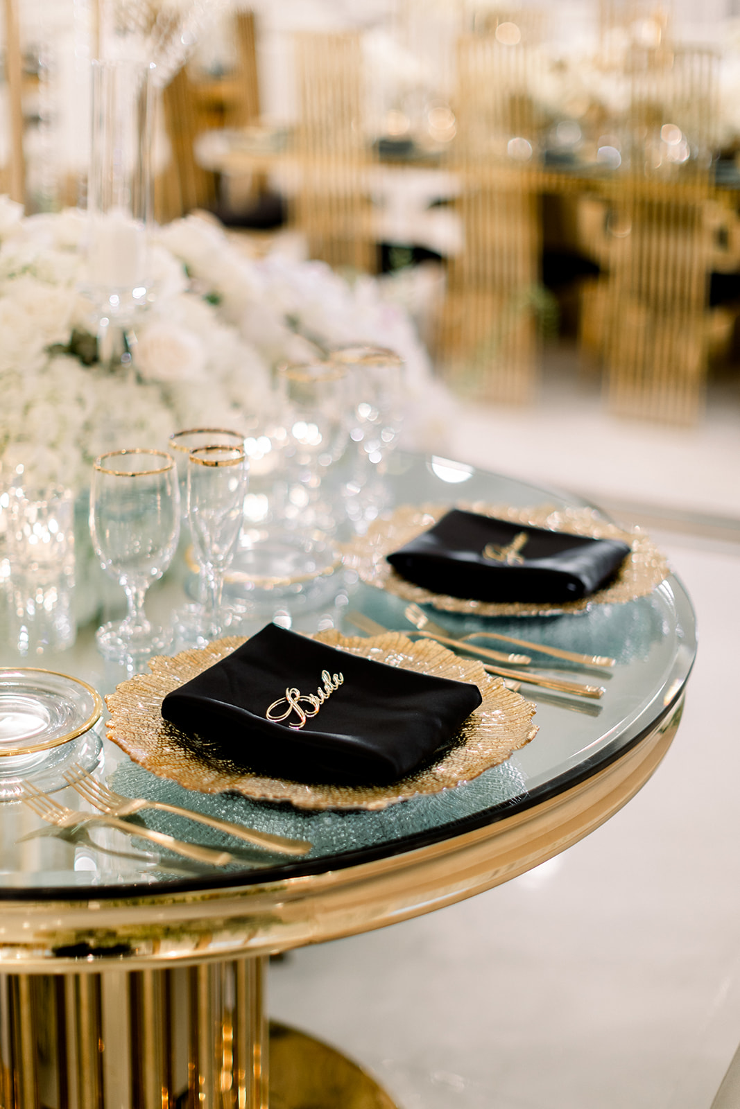 Gorgeous White, Gold, and Black Wedding Details - Two Fourteen Photography