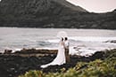 Adventure elopement in hawaii bride and groom