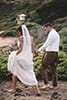 Bride and groom adventure elopement in hawaii