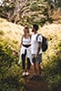 Hiking elopement couple