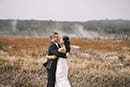 Bride and groom on a volcano