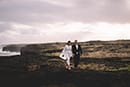 Bride and groom in Hawaii national volcanoes